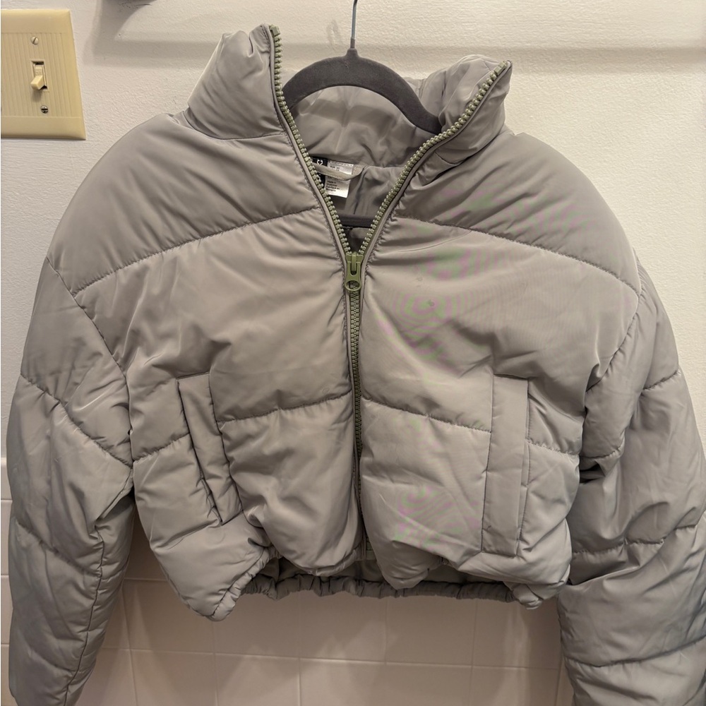 Forever 21 Gray Puffer Jacket